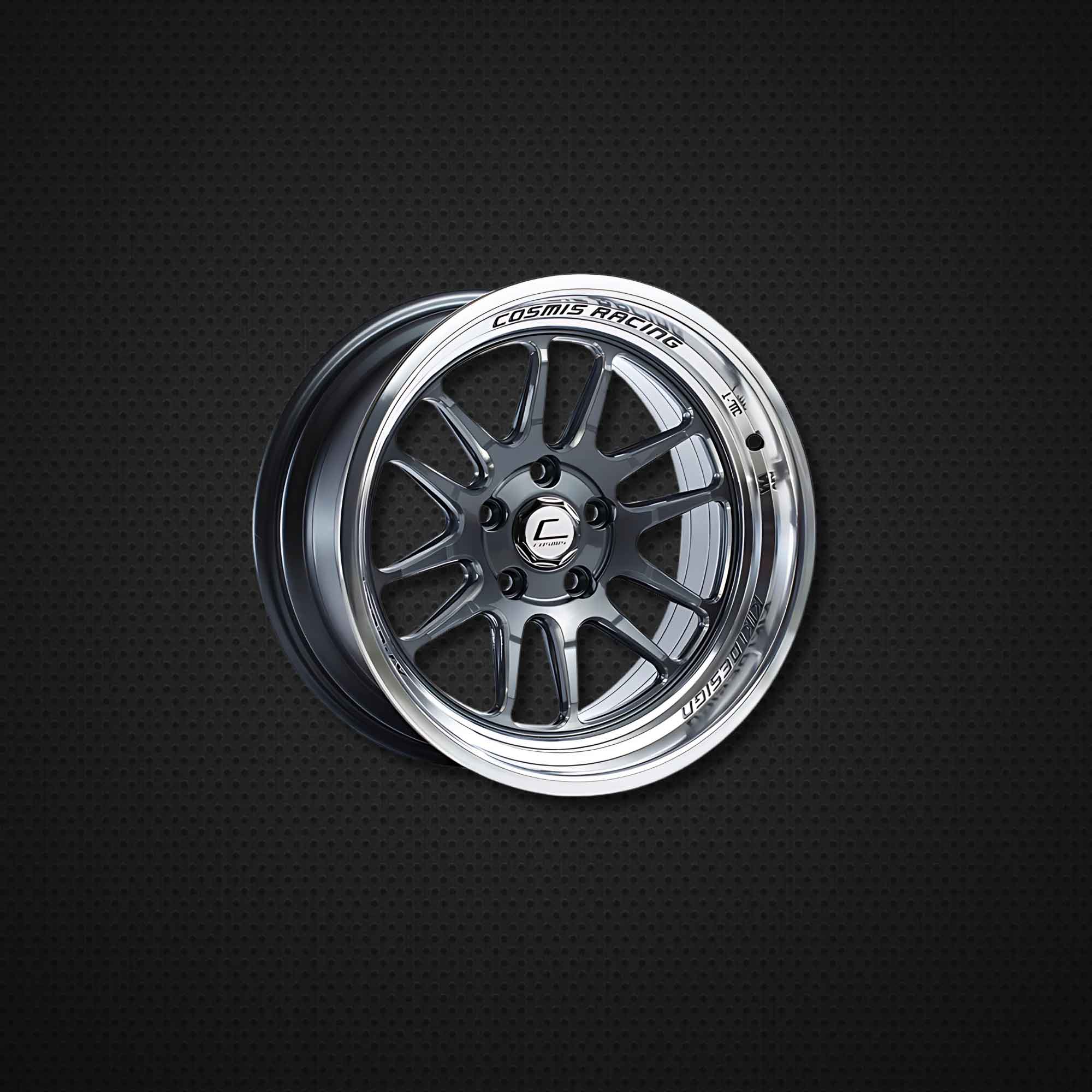 COSMIS XT-206R FF 18*9.5 et30 5*100 (gunmetal w/diamond lip) 1pc