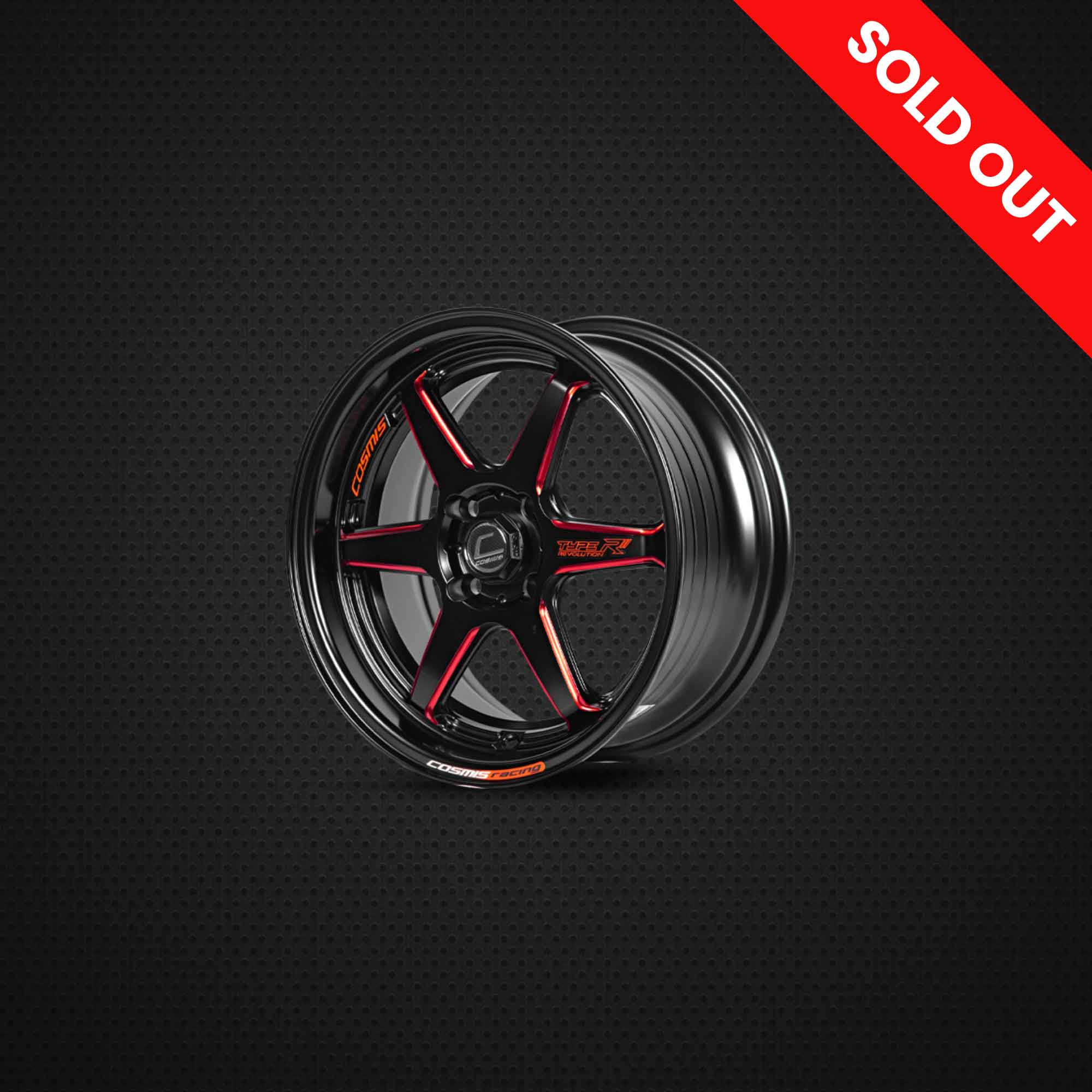 COSMIS TYPE-R 18*9.5 et27 6*139.7 (BLK-WR-XZR) 1pc