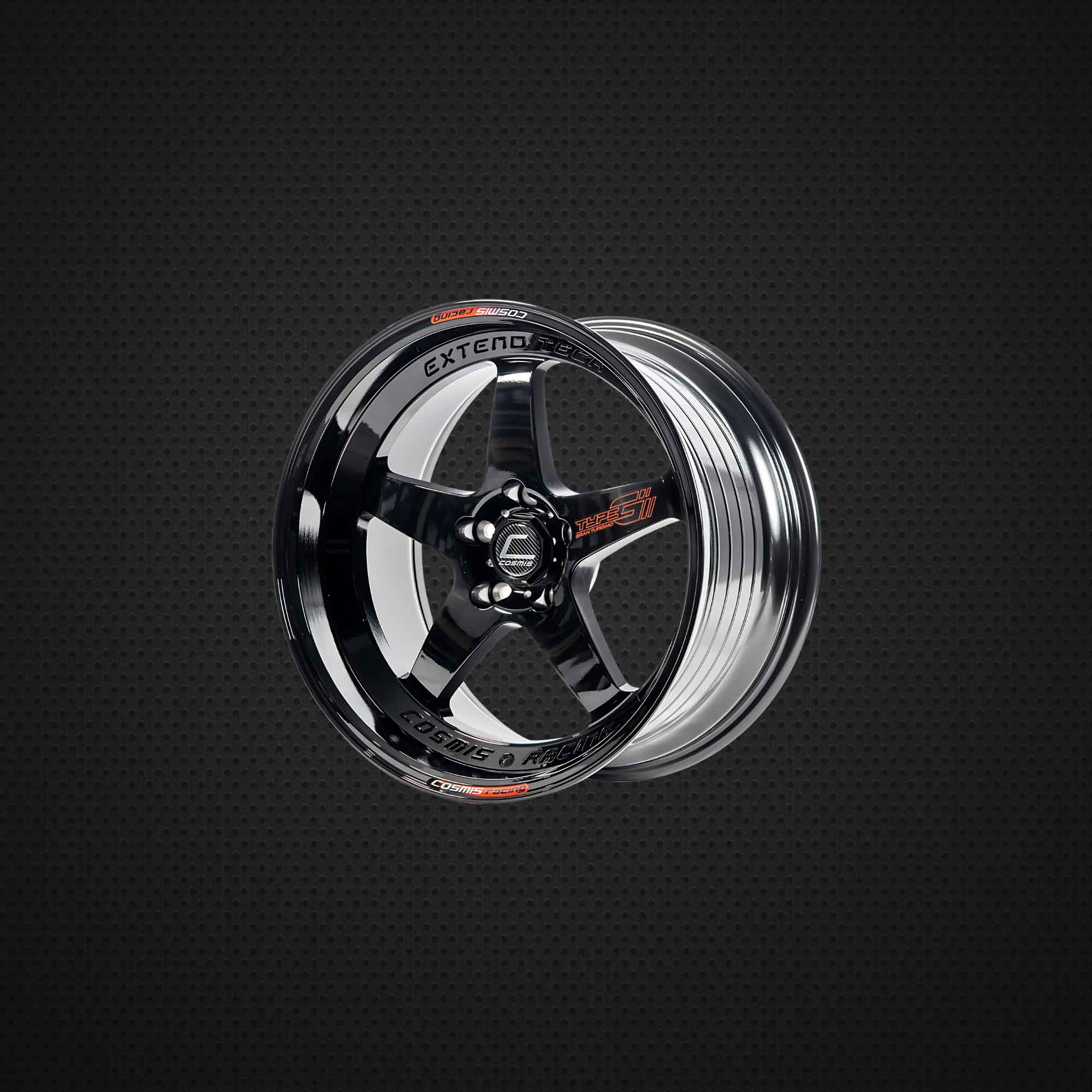 COSMIS TYPE-G 18*9.5 et12 112/113/114.3*5H (BLK-W)+(B19-XZ)R) 1pc