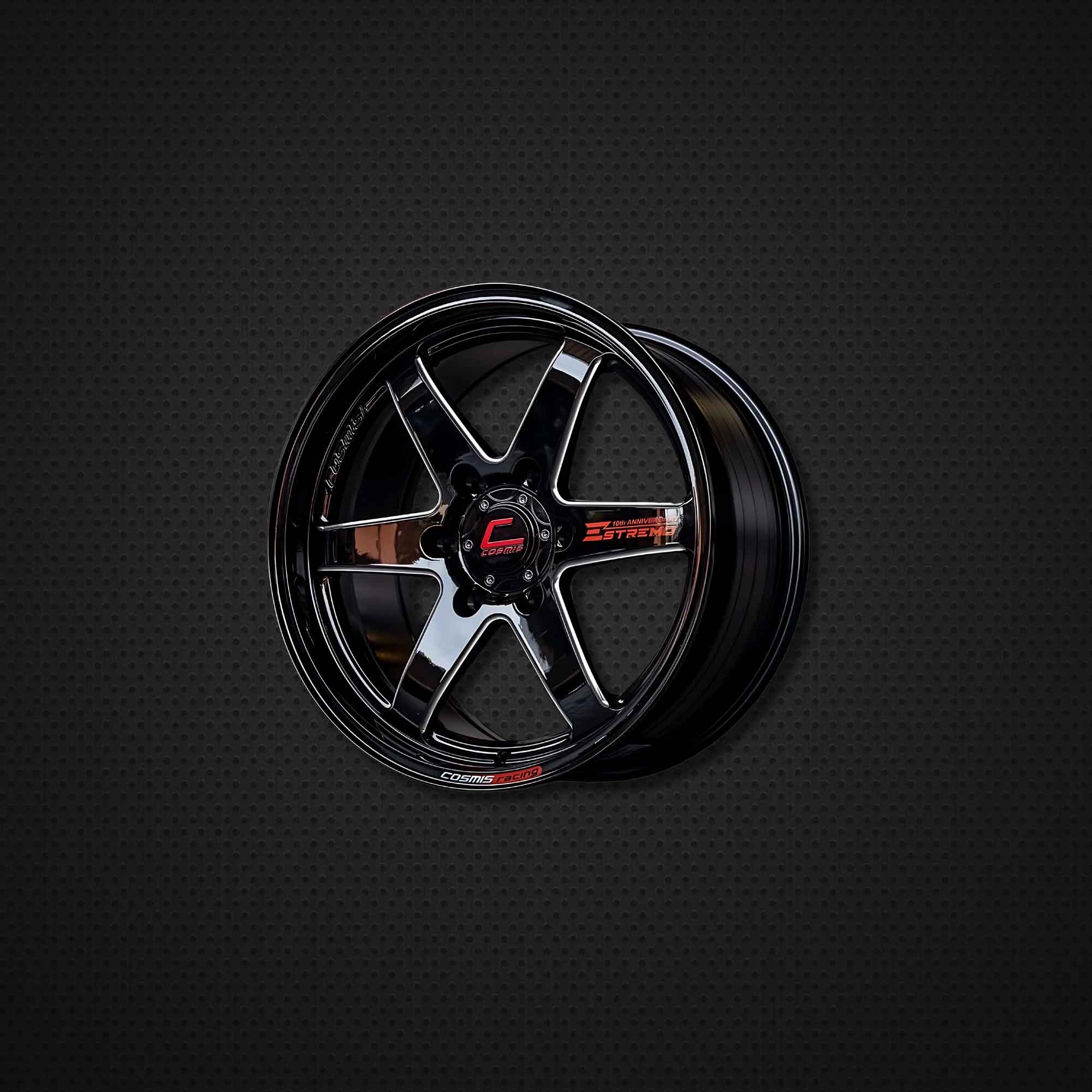 COSMIS ESTREMO 18*9.0 et35 6*130 (BLK-W-XZ) 1pc